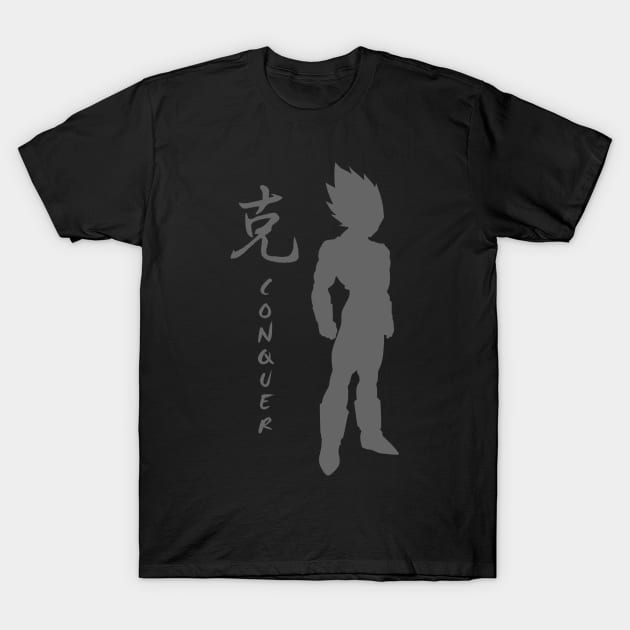 Conquer in Kanji - Anime character T-Shirt by tatzkirosales-shirt-store